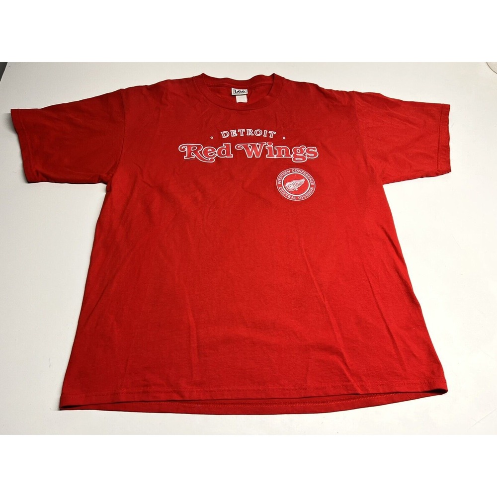 Lee Sport Detroit Red Wings T-Shirt XL Red Hockey Style Streetwear